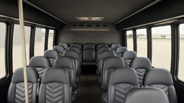 Interior of Charter Bus Company Linden's 15 Passenger Minibus in Linden