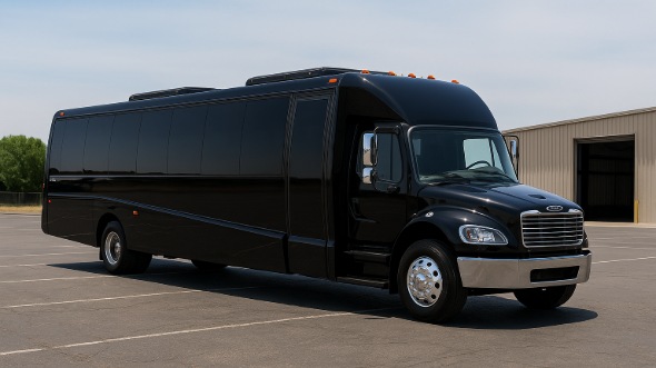 Exterior of Charter Bus Company East Orange's 20 Passenger Mini bus in East Orange