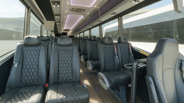 Interior of Charter Bus Company East Orange's 20 Passenger Mini bus in East Orange