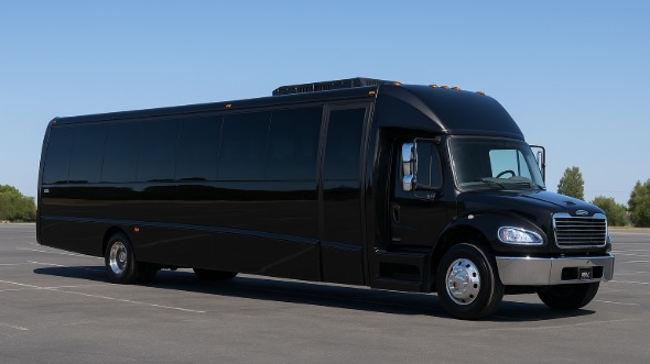 Exterior of Charter Bus Company East Orange's 25 Passenger Mini bus in East Orange
