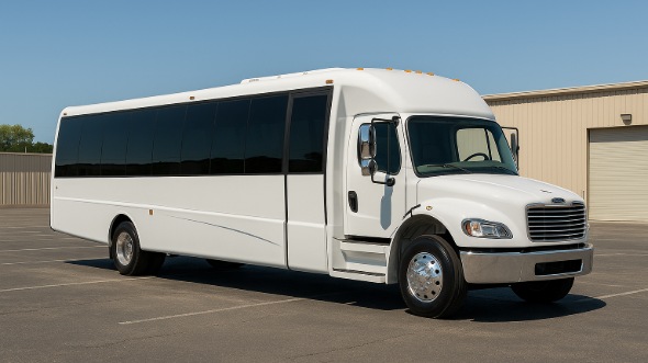 Exterior of Charter Bus Company East Orange's 30 Passenger Minibus in East Orange