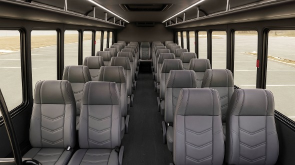 Interior of Charter Bus Company East Orange's 30 Passenger Minibus in East Orange