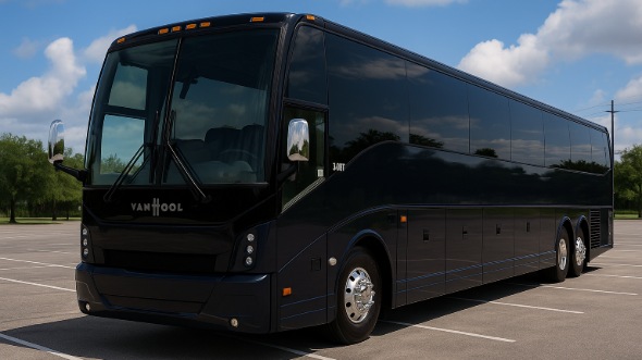 Exterior of Charter Bus Company Linden's 55 Passenger Charter Bus in Linden