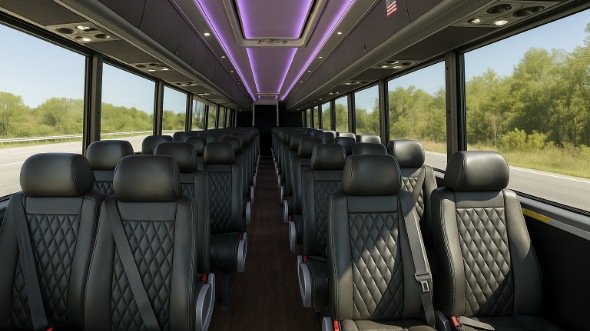 linden 28 passenger minibus inside