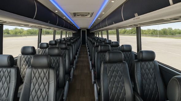 linden 56 passenger charter bus rental