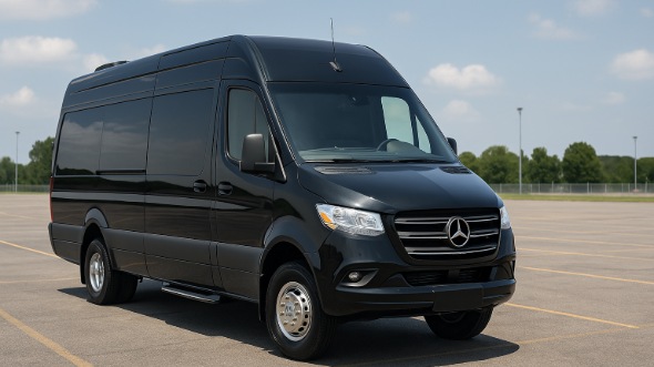 Exterior of Charter Bus Company Plainfield's Sprinter Limo in Plainfield